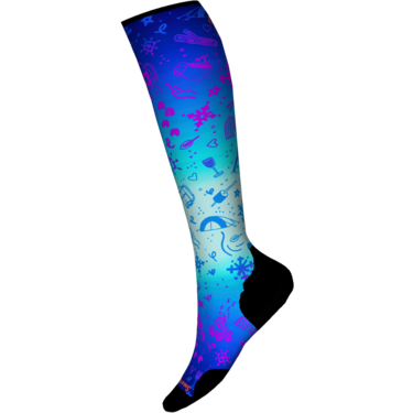 Smartwool Ski Targeted Cushion Nature Doodles Print OTC Socks